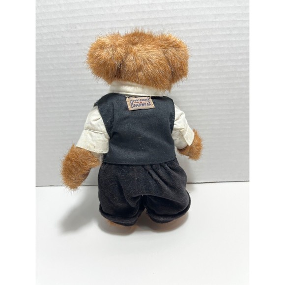 BOYDS BEAR EDMUND. Teddy Bear VELVET TROUSERS VEST 8" Jointed plush - Picture 3 of 9